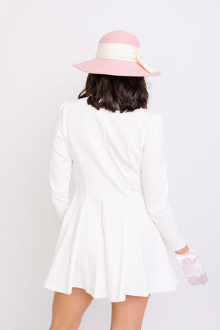 Classy Lady Suit Dress, WHITE