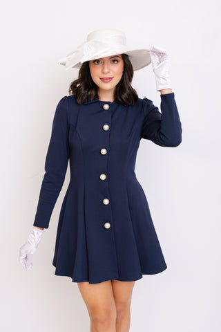 Classy Lady Suit Dress, NAVY