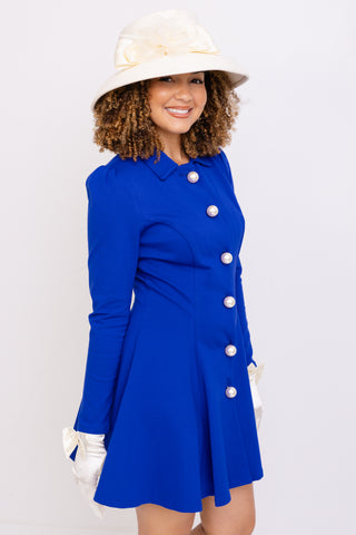 Classy Lady Suit Dress, COBALT