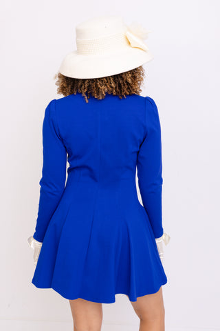 Classy Lady Suit Dress, COBALT