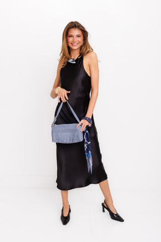 Francois Midi Dress, BLACK
