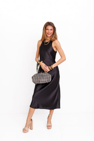Francois Midi Dress, BLACK