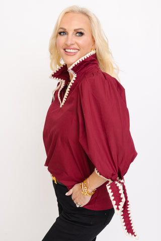 Good Form Blouse, GARNET