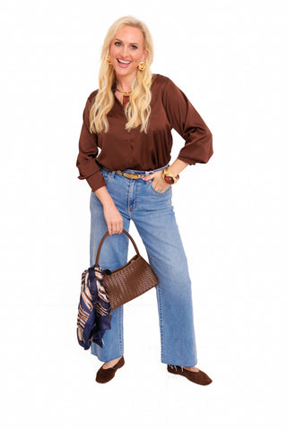 The Editor's Blouse, DARK BROWN