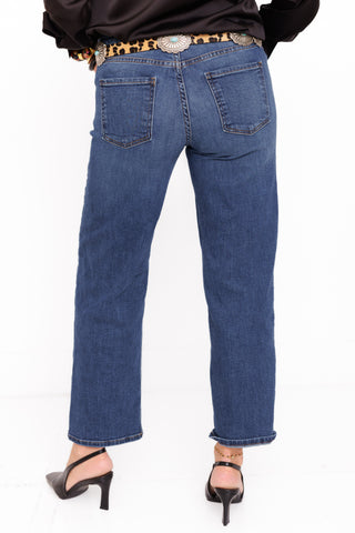 JBD: Mid Rise Denim Jeans, DARK DENIM