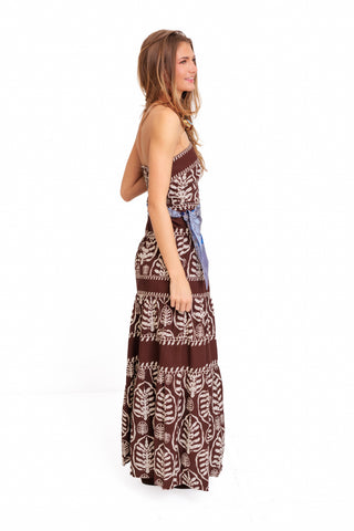 Palm Grove Maxi Dress, BROWN