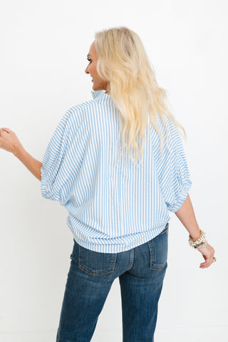 Beck Blouse, BLUE