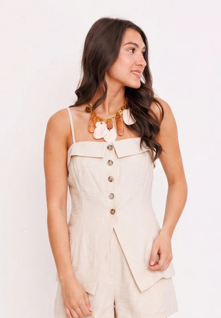Seaside Sweetheart Top, Ivory