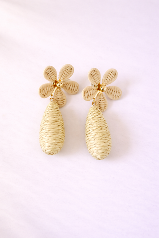 Isla Bloom Earring, BEIGE