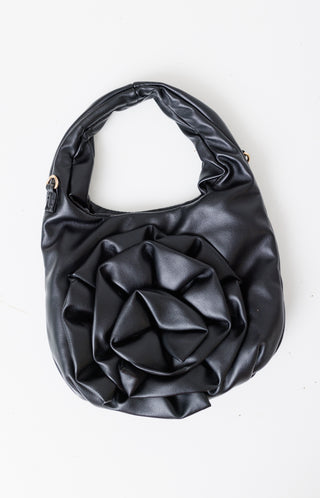 Born To Bloom Handle Bag, BLACK