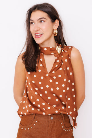 Spot On Scarf Top