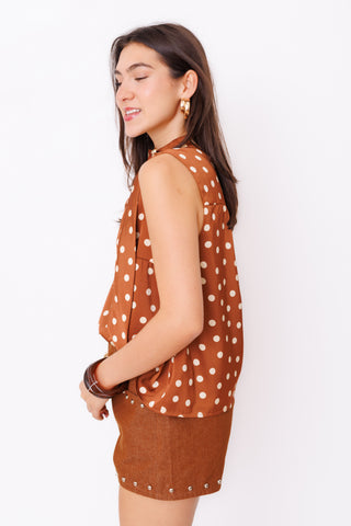 Spot On Scarf Top