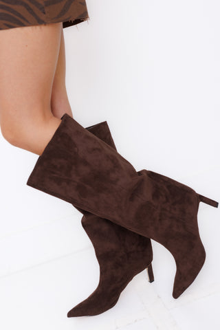 Estelle Suedette Boot, BROWN