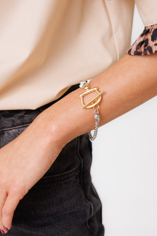 Locked In Bracelet, TWO TONE