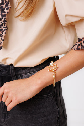 Locked In Bracelet, GOLD