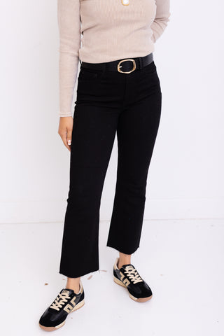 DAZE: Shy Girl High Rise Crop Flare Jeans