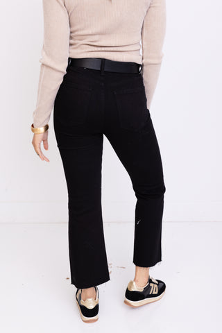 DAZE: Shy Girl High Rise Crop Flare Jeans