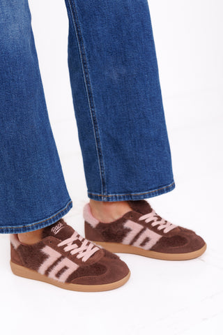BACK 70: MOHAIR SNEAKER, COFFEE PINK