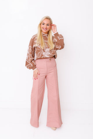 Mocha Bloom Sweater