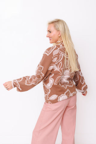 Mocha Bloom Sweater