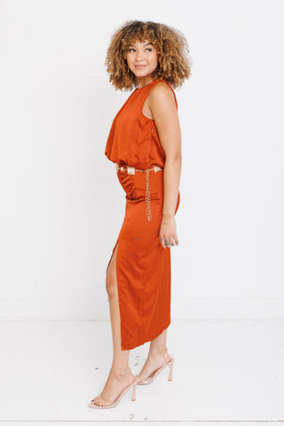 Polished Aura Midi Dress