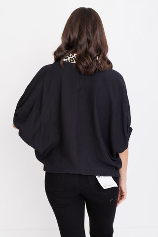 City Safari Blouse, BLACK