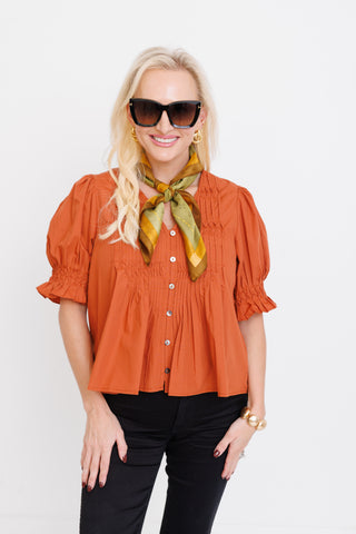 Calm Aura Top, CHESTNUT
