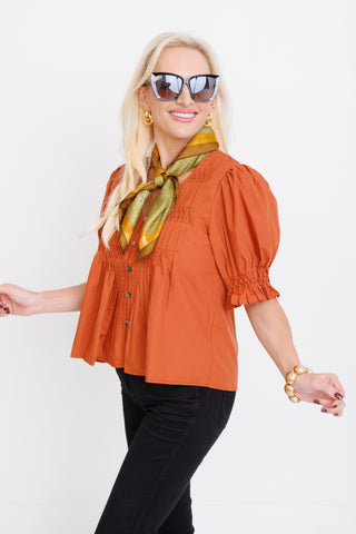 Calm Aura Top, CHESTNUT