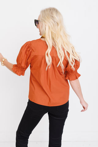Calm Aura Top, CHESTNUT