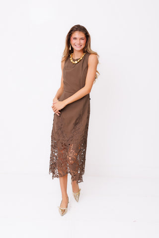 Laced in Luxe Midi Dress