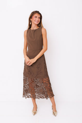 Laced in Luxe Midi Dress