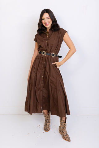 Block Street Cutie Dress, BROWN