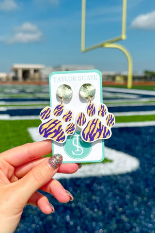 Taylor Shaye: Fighting Tigers Paw Earrings