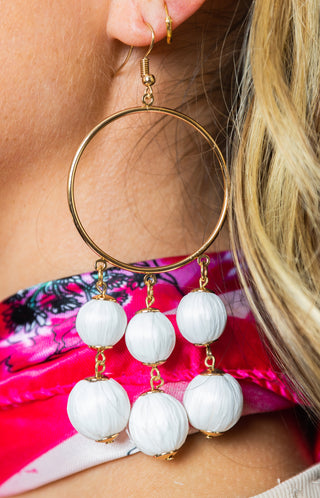 Lexie Earrings, WHITE Earrings - 56E