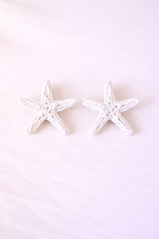 Sable Star Earring, WHITE