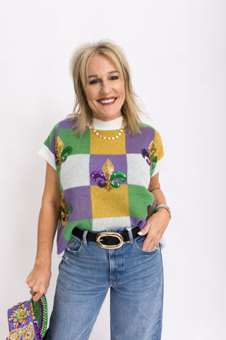 Parade Block Sweater Top