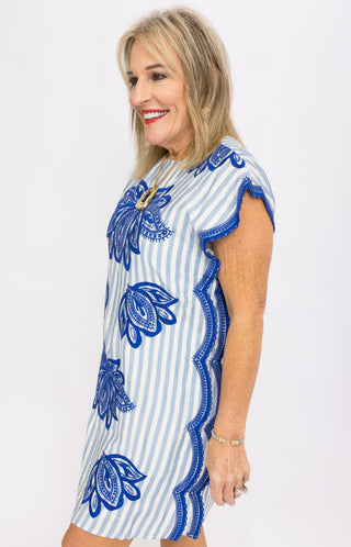 THML: English Harbor Dress, LT BLUE