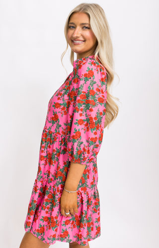 SMITH & QUINN: Tory Puff Sleeve Dress, SHRUB ROSE