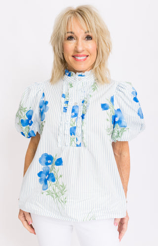 Daydream Garden Top, BLUE