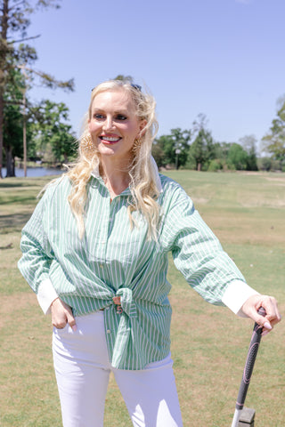 Dockside Brunch Top, GREEN