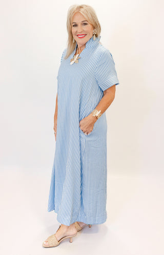 Sweet Spring Midi Dress, BLUE