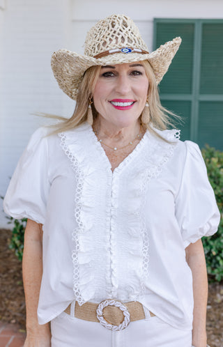 City Poise Blouse, OFF WHITE