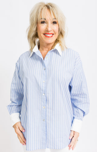 Dockside Brunch Top, BLUE