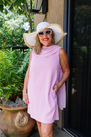 Social Stroll Mini Dress, PINK