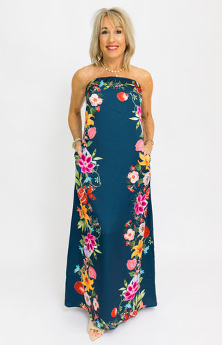 FATE: Botanical Border Maxi Dress