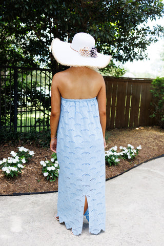 Uptown Doll Midi Dress, BLUE