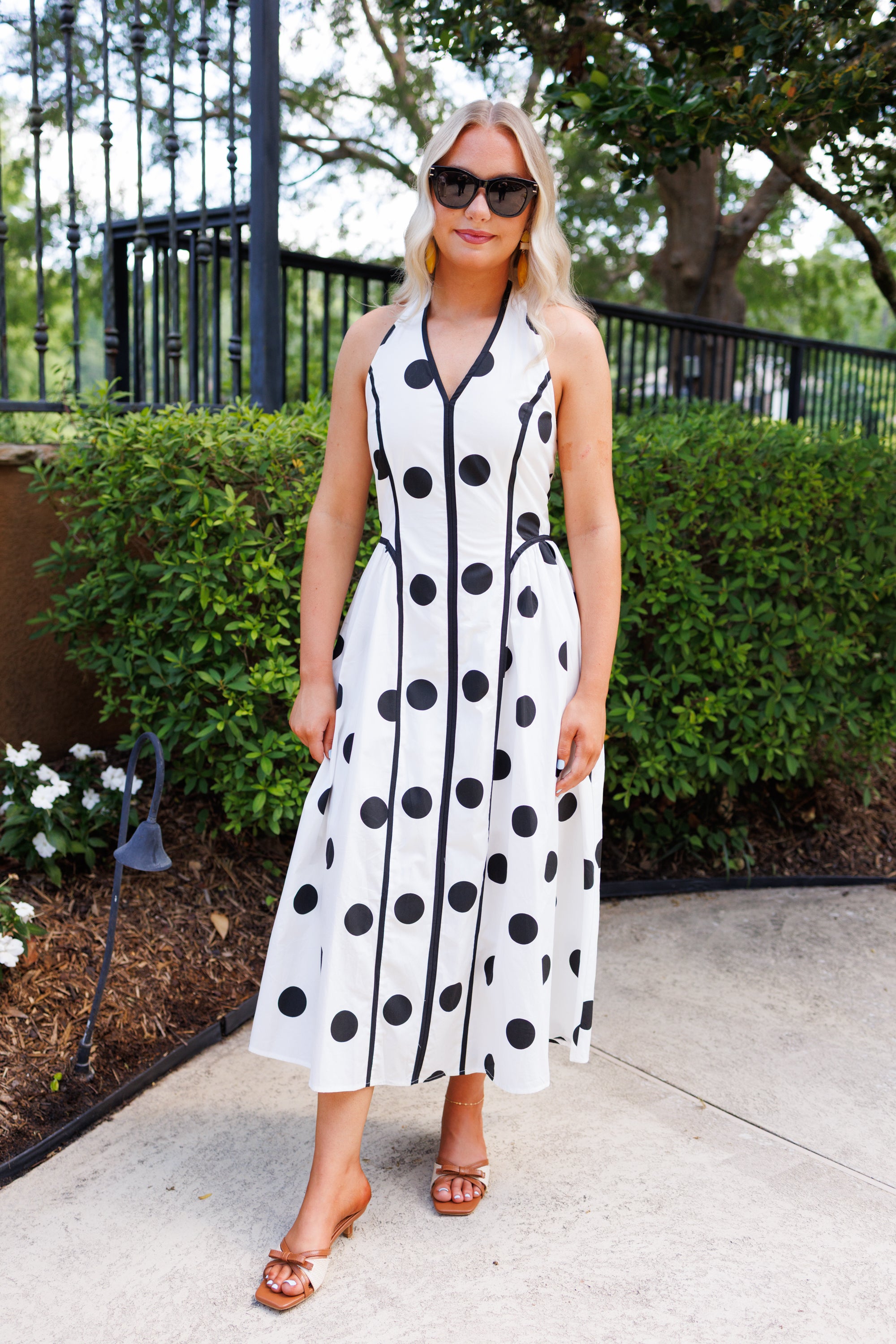 modern midi dress Manon Polka Dot Vintage Midi Dress