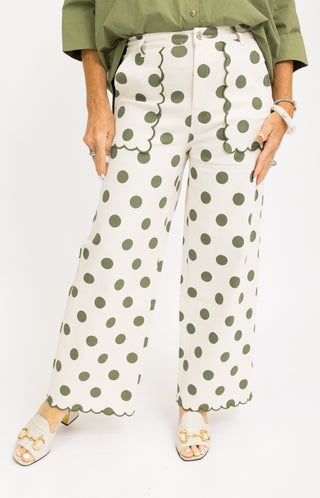 Palais Pants, ECRU OLIVE