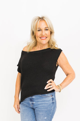 Feeling Chic Sweater Vest, BLACK