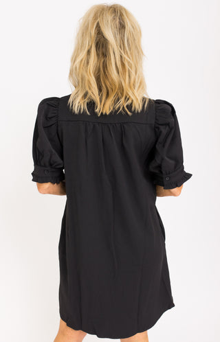 Casual Charm Dress, BLACK